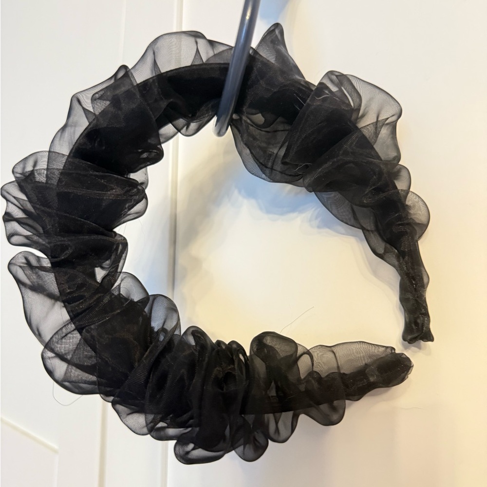 Sheer Black Ruffle Headband – A New Day